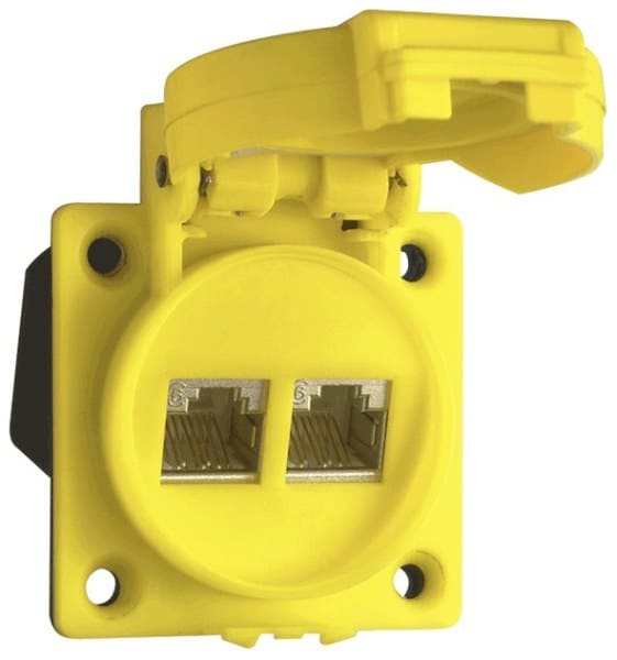 ABL-SURSUM - Zweifach-Einbausteckdose IP55, gelb