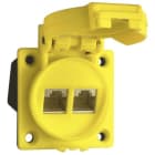 ABL-SURSUM - Zweifach-Einbausteckdose IP55, gelb