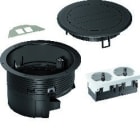 HAGER - Installationsdose R02, 2x SCHUKO, Keystone Typ 01 2-f, Kunststoff Klappdeckel