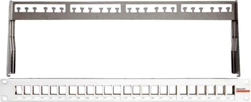 DÄTWYLER - Patchpanel 24Port 1HE leer für KS-T RAL7035
