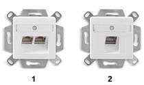 DÄTWYLER - Anschlussdose UPk 2xRJ45 Kat.6A LSA+ RAL9010