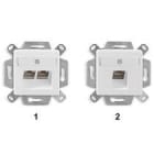 DÄTWYLER - Anschlussdose UPk 2xRJ45 Kat.6A LSA+ RAL9010