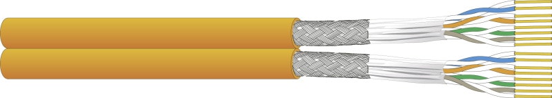 DÄTWYLER - Datenkabel Kat7 S/FTP duplex 2x(4x2xAWG23/1) LS0H orange