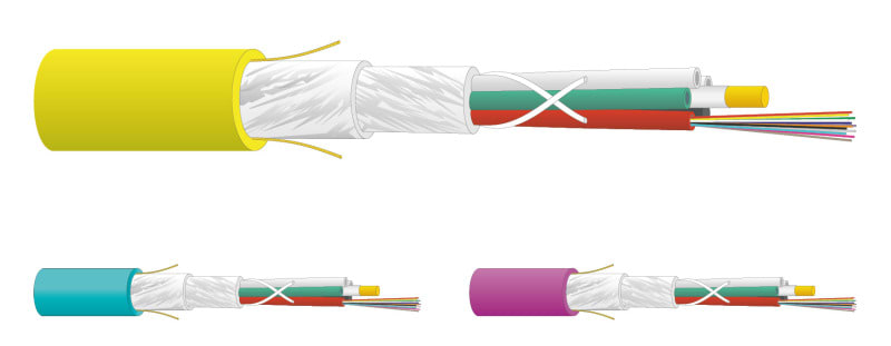 DÄTWYLER - LWL Universalkabel U-BQ(ZN)BH Dca 4x12G50/125 48Faser OM4 erikaviolett