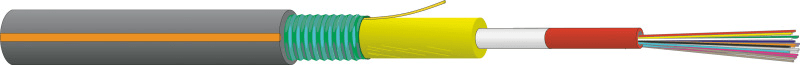 DÄTWYLER - LWL Aussenkabel A-DQ(ZN)(SR)2Y 1x8E9/125 OS2 mit Stahlwellmantel