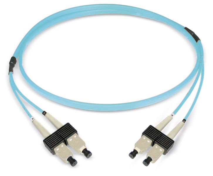 DÄTWYLER - LWL-Patchkabel 2G50/125 OM3 SC-D/SC-D 3m Figure 8 türkis