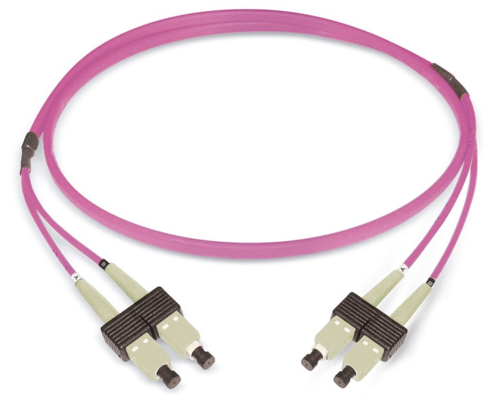 DÄTWYLER - LWL-Patchkabel 2G50/125 OM4 SC-D/SC-D 1m Figure 8 violett