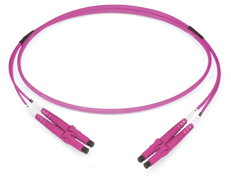 DÄTWYLER - LWL-Patchkabel 2G50/125 OM4 LC-D/LC-D 2m Figure 8 violett