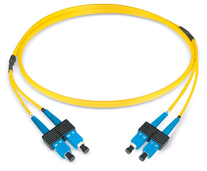 DÄTWYLER - LWL-Patchkabel 2G50/125 OS2 SC-D/PC<>SC-D/PC 1m Figure 8 gelb
