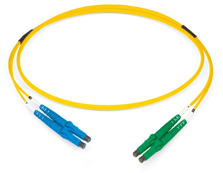DÄTWYLER - LWL-Patchkabel 2G50/125 OS2 LC-D/APC<>SC-D/PC 2m Figure 8 gelb