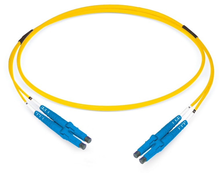 DÄTWYLER - LWL-Patchkabel 2G50/125 OS2 LC-D/PC<>LC-D/PC 3m Figure 8 gelb