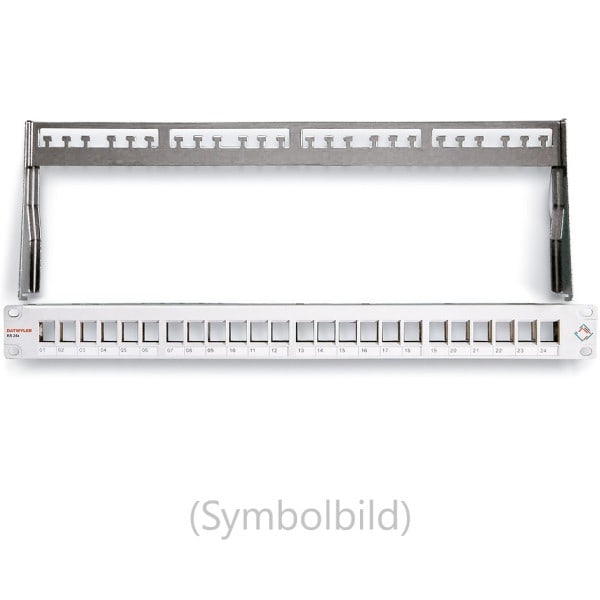 DÄTWYLER - Patchpanel 24Port 1HE leer für KS-T RAL9005 schwarz