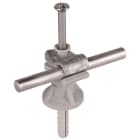 DEHN - Leitungshalter DEHNfix St/tZn-K-grau f. Rd 6-10mm H 30mm m. Schlagdübel 8x45