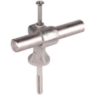 DEHN - Stangenhalter DEHNfix St/tZn-K-grau f. Rd 16mm m. Schlagdübel D 8mm L60mm