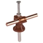 DEHN - Leitungshalter DEHNfix Cu-K-braun f. Rd 6-10mm H 30mm m. Schlagdübel 8x45
