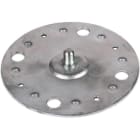 DEHN - Befestigungsplatte D 100mm St/tZn m. Gewindebolzen M8 m. 4 Bef.-Bohrungen