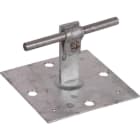 DEHN - Dachleitungshalter DEHNQUICK St/tZn f. Rd 6-10mm m. Befestingspl. 100x100mm