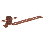 DEHN - Dachleitungshalter UNIsnap Cu/K-braun H 16mm Rd 8mm m. geprägt. Strebe L 205mm
