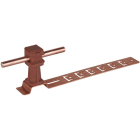DEHN - Dachleitungshalter UNIsnap Cu/K-braun H 36mm Rd 8mm m. geprägt. Strebe L 205mm