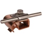 DEHN - Zweimetall-Dachrinnenklemme Cu-St/tZn m. Doppelüberleger f. Rd 6-10mm