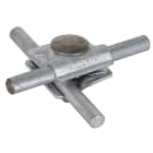 DEHN - MV-Klemme St/tZn f. Rd 8-10mm m. Flach- rundschraube M10x35mm u. Mutter