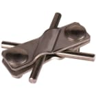 DEHN - SV-Klemme NIRO (V4A) f. Fl 30/30mm - Rd 7-10/7-10mm - Rd 7-10/Fl 30mm