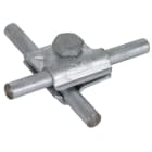 DEHN - MV-Klemme St/tZn f. Rd 10mm m. Sechskantschraube