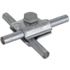 DEHN - MV-Klemme St/tZn f. Rd 10mm m. Sechskantschraube u. Federscheibe