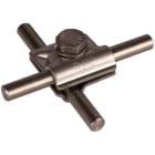 DEHN - MV-Klemme NIRO f. Rd 10mm m. Sechskantschraube u. Federscheibe
