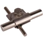 DEHN - MV-Klemme NIRO f. Rd 8-10/16mm m. Sechskantschraube u. Federscheibe
