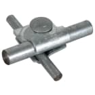DEHN - MV-Klemme St/tZn f. Rd 8-10/16mm m. Flachrundschraube u. Mutter