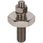 DEHN - Anschlussstück m. Gewindebolzen M16/M12 L 55mm u. Mutter z. Anschrauben
