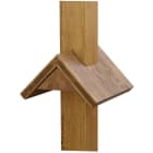 DEHN - Holzpfahl 90x90mm, aus Eichenholz<(>,<)> mit Regendach, Regendachneigung 45°