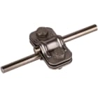 DEHN - UNI-Trennklemme NIRO m. Zwischenplatte f. 2 x Rd 8-10mm
