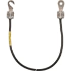 DEHN - Erdungsleitung 10mm²/L 0,5m schw. m.je 1 Kabelschuh (C)M8 u.(B)M8/M10