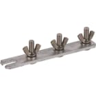 DEHN - Erdungssammelschiene St/tZn L 180mm f. 3 Erdungsleit. m. Schrauben M10x35