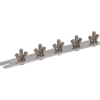 DEHN - Erdungssammelschiene St/tZn L 290mm f. 5 Erdungsleit. m.Schrauben M10x35