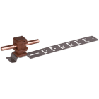 DEHN - Dachleitungshalter UNIsnap NIRO/K-braun H 16mm Rd 8mm m. geprägt. Strebe L 205mm