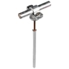 DEHN - Stangenhalter m. Abdeckbund ZG f. Rd 16mm St/tZn m. Rahmendübel 180mm
