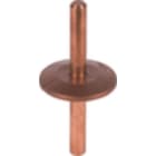 DEHN - Tropfwasser-Schutzscheibe K-braun geschlitzt D 37mm H 4,7mm B 7,5mm