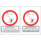 DEHN - Hinweisschild 297x210x0,7mm Al Bei Gewitter ist der Aufenthalt ...