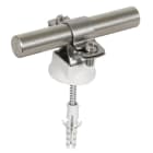 DEHN - Stangenhalter NIRO f. Rd 16mm m. Holzschraube u. K-Dübel D 8mm