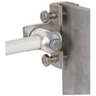 DEHN - Anschlussklemme NIRO f. Profile 3-18mm m. Befestigungsbolzen Al f. D 16mm