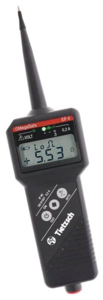 DEHN - Durchgangsprüfer EP 4 mit digitaler LCD-Anzeige 0,01 Ohm...2000 KOhm