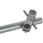 DEHN - Anschlussschelle f. Rohrerder St/tZn D 27mm f. Rd 7-10/Fl -40mm