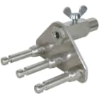 DEHN - Erdanschlussplatte m. Erdanschlussbuchse u. 3 Festpunkten m. Ringnut D 16mm