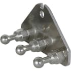 DEHN - Erdanschlussplatte m. Bohrung 12,5mm u. 3 Kugelfestpunkten D 20mm