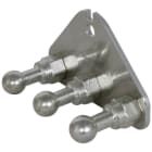 DEHN - Erdanschlussplatte m. Bohrung 12,5mm u. 3 Kugelfestpunkten D 25mm