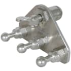 DEHN - Erdanschlussplatte m. Kugelkopfhaube u. 3 Kugelfestpunkten D 20mm