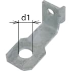 DEHN - Anschlussbügel IF1 abgewinkelt Bohrdurchmesser d1 14 mm